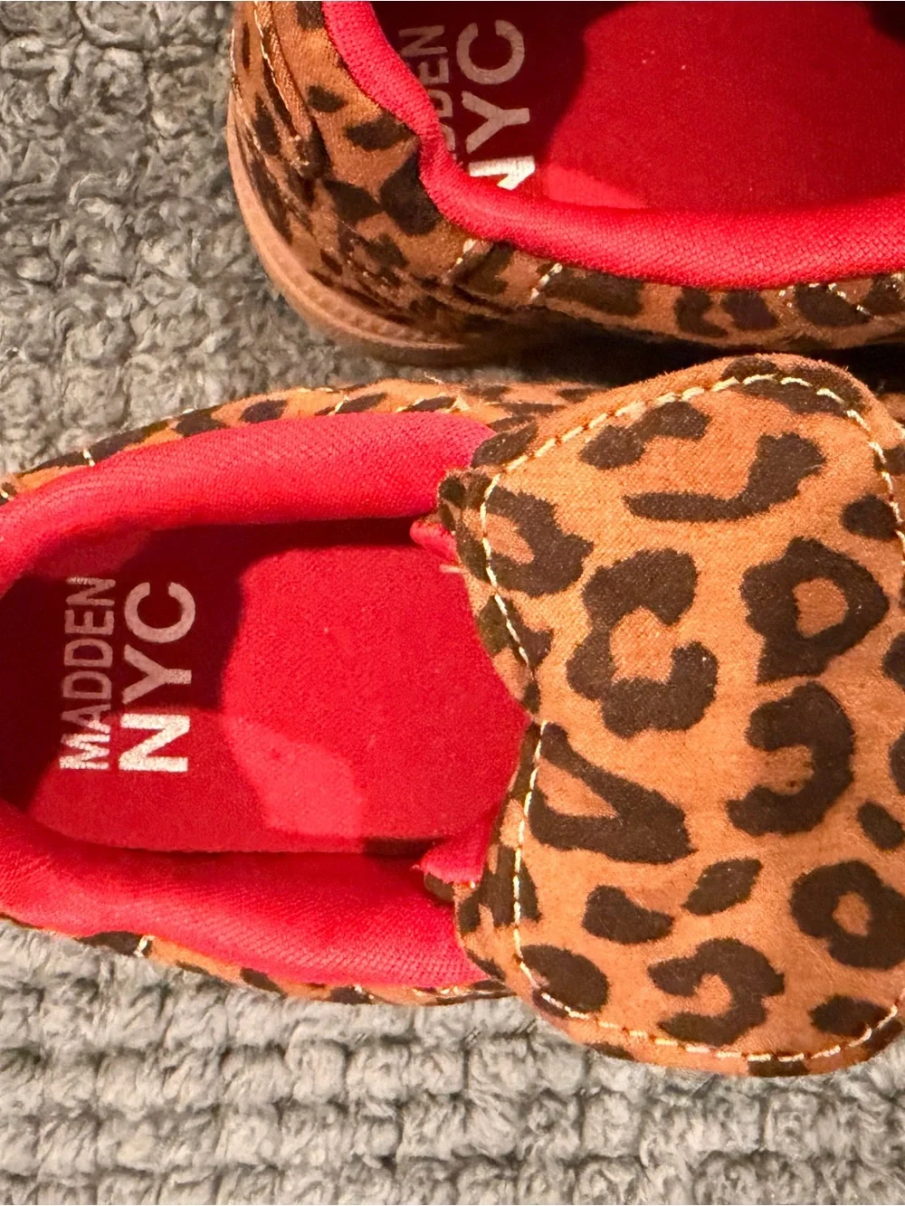 NEW-Madden NYC Leopard Print Sneakers